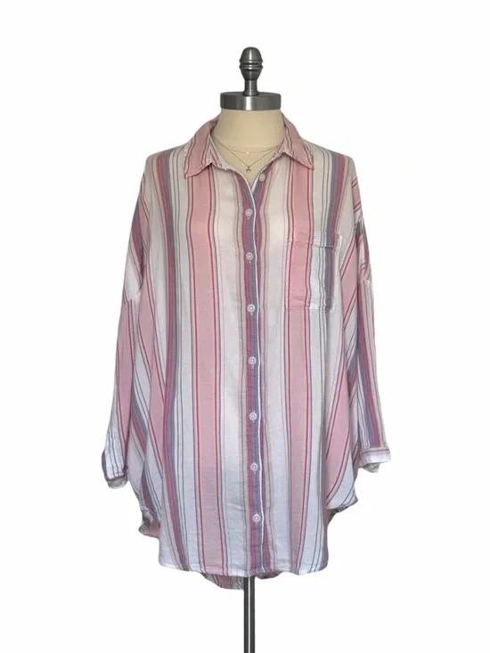 Anthropologie Pilcro & the Letterpress The Bo Boyfriend Buttondown Shirt Sz XS/S - Picture 4 of 15